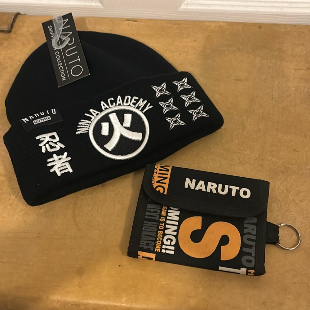 Naruto hat and wallet lot  NWT